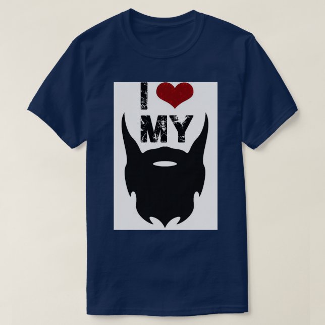 Camiseta amo mi barba (Diseño del anverso)