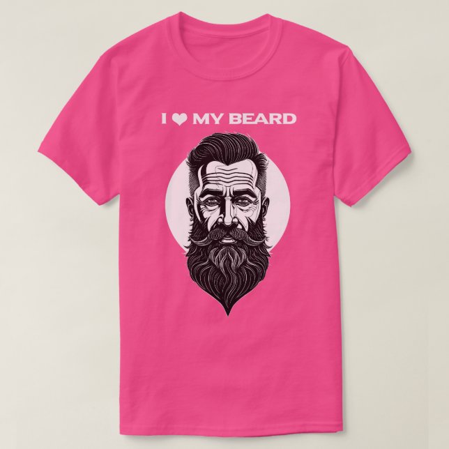 Camiseta Amo mi barba (Diseño del anverso)