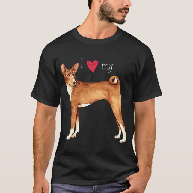 Camiseta Amo mi Basenji (Anverso)