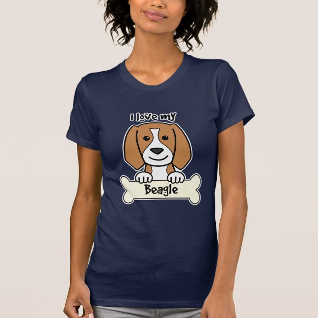 Camiseta Amo mi beagle (Anverso)