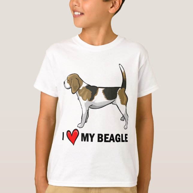 Camiseta Amo mi beagle (Anverso)