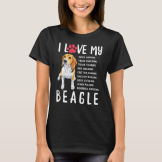Camiseta Amo Mi Beagle - Gracioso regalo Beagle Lover