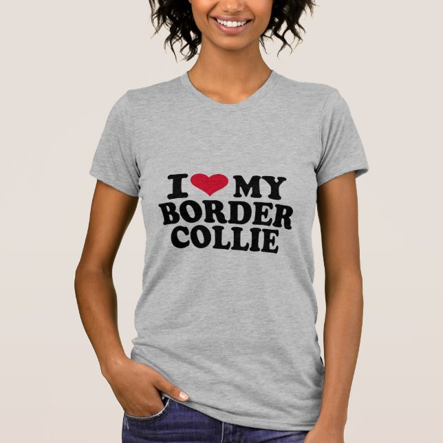 Camiseta Amo mi border collie (Anverso)