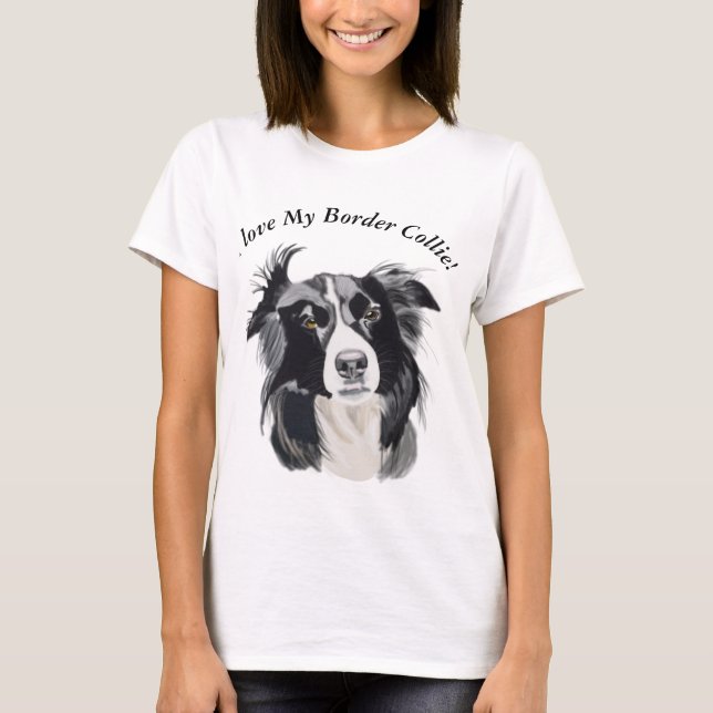 Camiseta Amo mi border collie (Anverso)