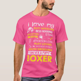 Camiseta Amo Mi Boxeador De Cachorros, Pero El Boxeador Con