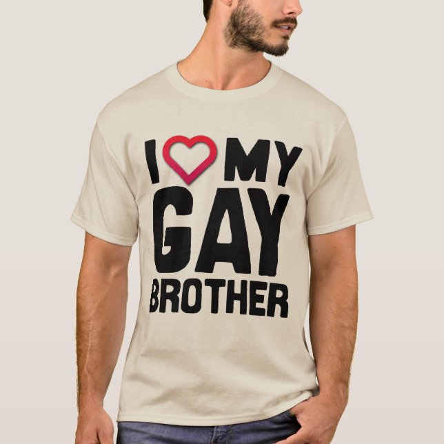 CAMISETA AMO MI BROTHER GAY -- (Anverso)