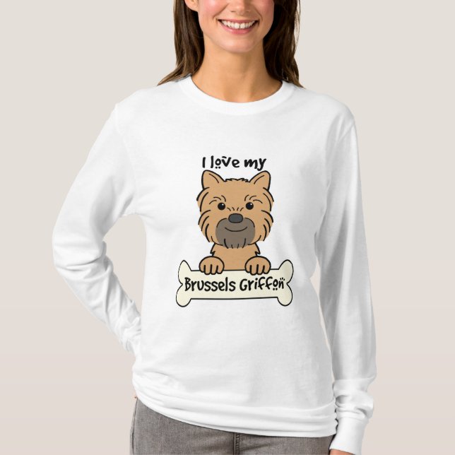 Camiseta Amo mi Bruselas Griffon (Anverso)