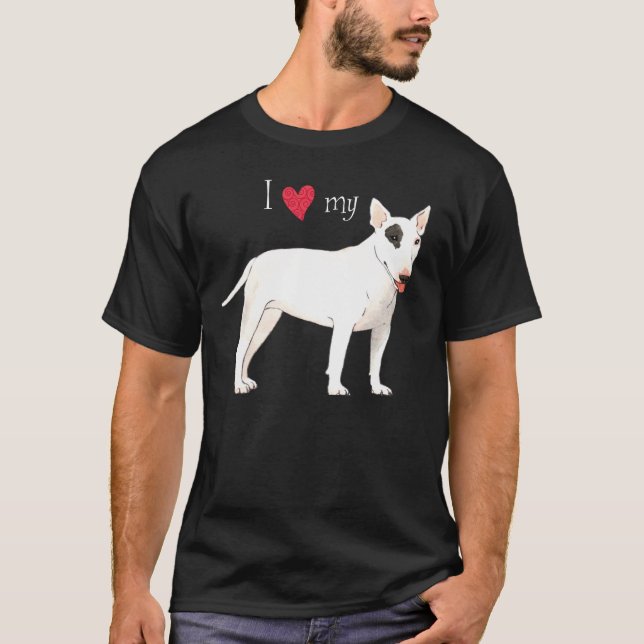 Camiseta Amo mi bull terrier (Anverso)