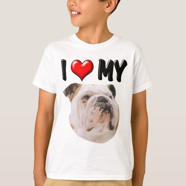 Camiseta Amo mi bulldog (Anverso)