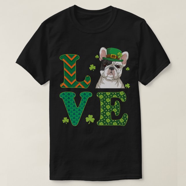 Camiseta Amo Mi Bulldog Francés St  (Diseño del anverso)