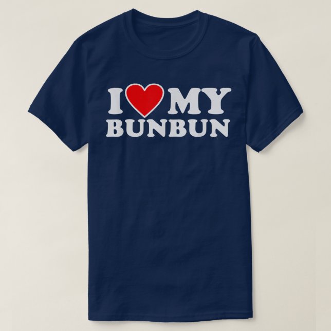 Camiseta Amo mi Bunbun con corazón (Diseño del anverso)