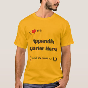 Camiseta Amo mi caballo del cuarto del apéndice (el caball