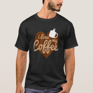 Camiseta Amo mi café con corazón
