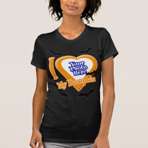 Camiseta Amo Mi Calabaza Con Tu Foto Con Bats