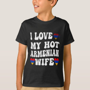 Camiseta Amo mi caliente esposa armenia Bandera Armenia Cor
