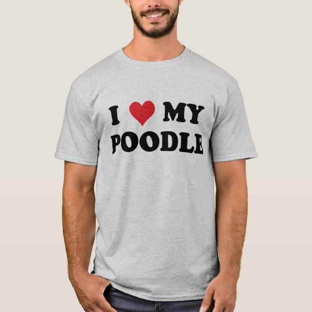 Camiseta Amo mi caniche (Anverso)