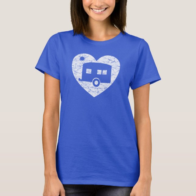 Camiseta Amo Mi Caravana Camper Furgoneta (Anverso)