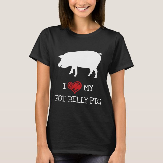 Camiseta Amo Mi Cerdo Belly Pot (Anverso)