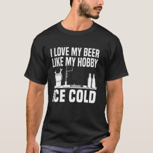Camiseta Amo mi cerveza como mi hobby hielo frío pesca en h
