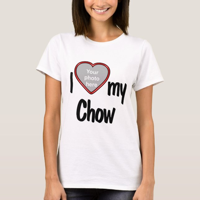 Camiseta Amo Mi Chow - El Amor Del Perro Fotográfico Del Co (Anverso)