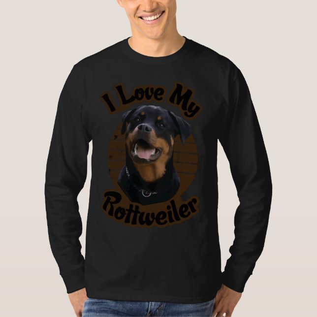 Camiseta Amo Mi Clásico Rottweiler (Anverso)