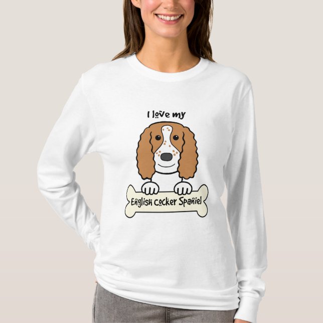 Camiseta Amo mi cocker spaniel inglés (Anverso)