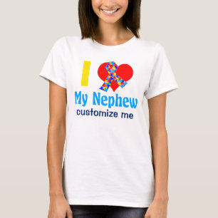 Camiseta Amo mi conciencia del autismo del sobrino