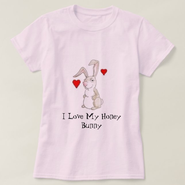 Camiseta Amo mi conejito de la miel (Diseño del anverso)