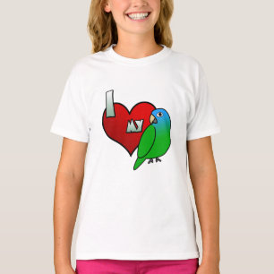Camiseta Amo mi Conure coronado azul