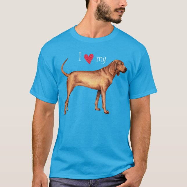 Camiseta Amo mi Coonhound de Redbone (Anverso)