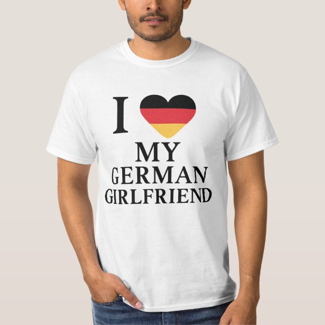 Camiseta Amo mi corazón de bandera alemán de la novia alema (Anverso)