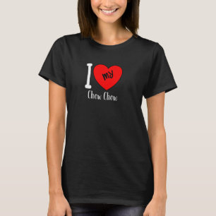 Camiseta Amo Mi Corazón de Perro Chow Chow