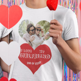 Camiseta Amo mi corazón fotográfico personalizado