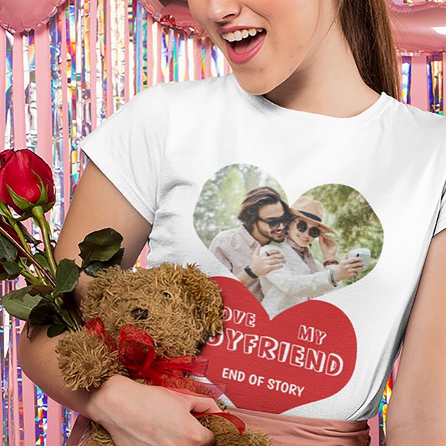 Camiseta Amo mi corazón fotográfico personalizado de mi nov (Subido por el creador)