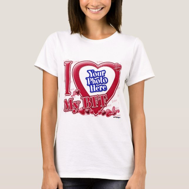 Camiseta Amo mi corazón rojo BFF - foto (Anverso)