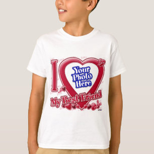 Camiseta Amo mi corazón rojo como mejor amigo - foto