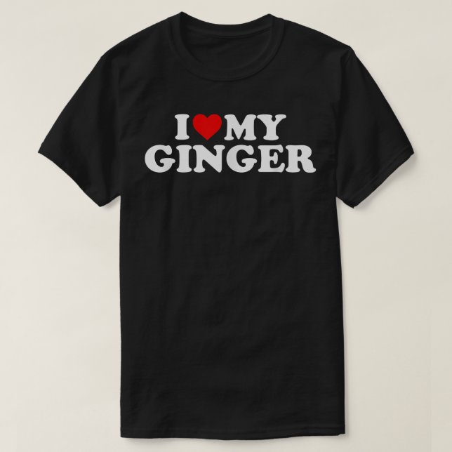 Camiseta Amo Mi Corazón Rojo Ginger Redhead (Diseño del anverso)