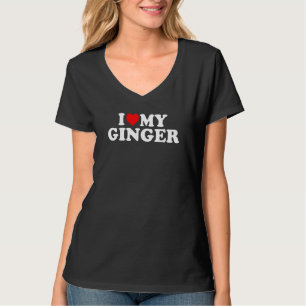 Camiseta Amo Mi Corazón Rojo Ginger Redhead