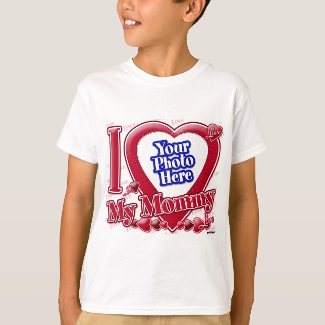 Camiseta Amo mi corazón rojo mami - foto (Anverso)