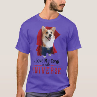 Camiseta Amo Mi Corgi En Cada Universo 