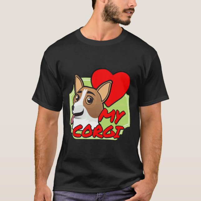Camiseta Amo Mi Corgi Mi Corazón (Anverso)