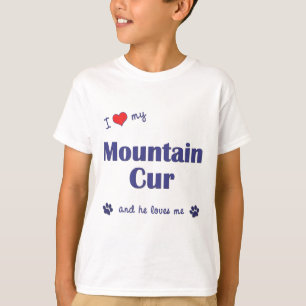 Camiseta Amo mi Cur de la montaña (el perro masculino)