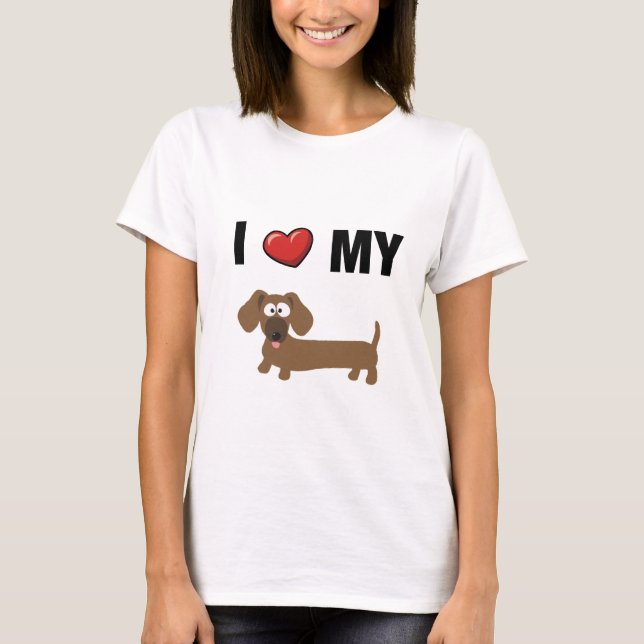 Camiseta Amo mi dachshund (Anverso)