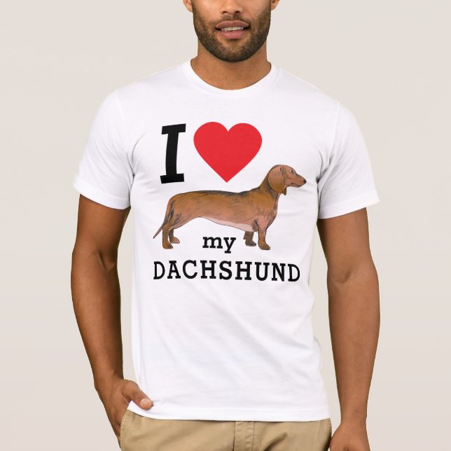 Camiseta Amo Mi Dachshund (Anverso)