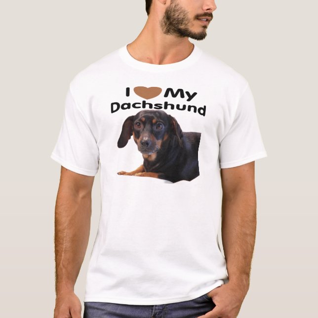 Camiseta Amo mi Dachshund (Anverso)