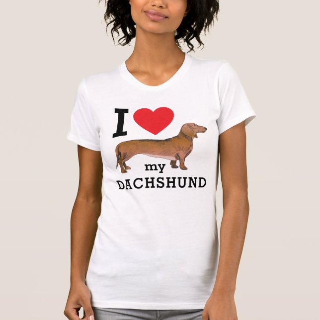Camiseta Amo Mi Dachshund (Anverso)
