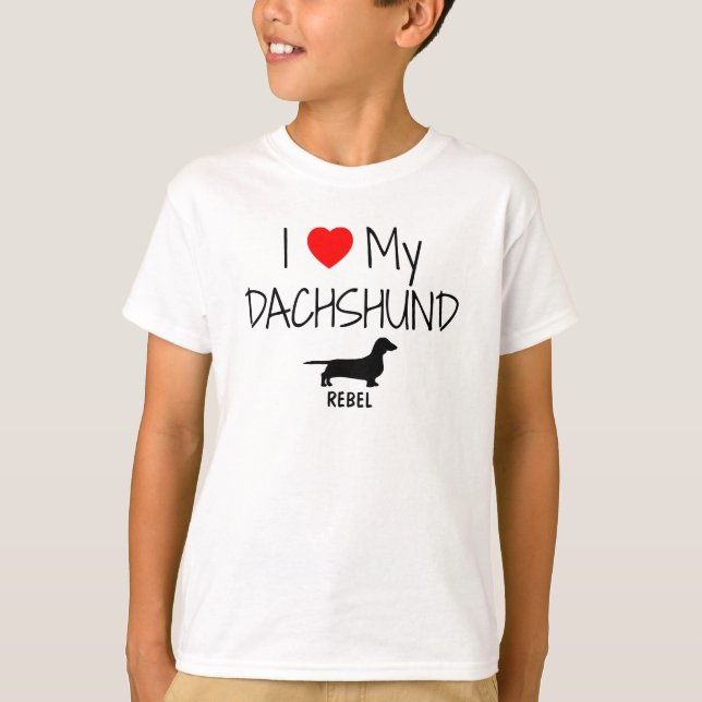 Camiseta Amo Mi Dachshund (Anverso)