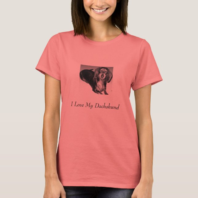 Camiseta Amo Mi Dachshund (Anverso)