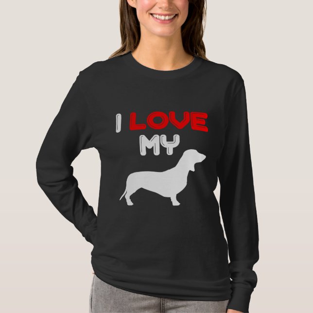 Camiseta Amo Mi Dachshund 166 (Anverso)