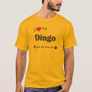 Camiseta Amo mi Dingo (el perro femenino)
